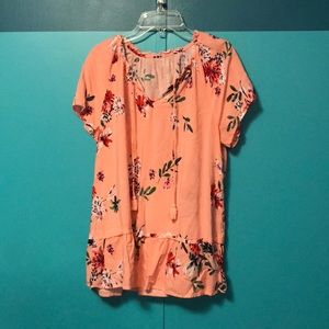 Flower print blouse